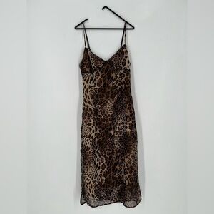 Leopard Print Slip Dress